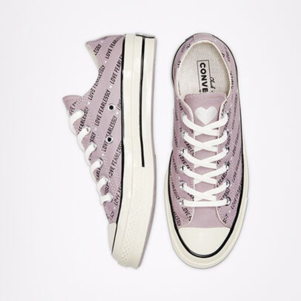 CONVERSE | Chuck 70 Love Fearlessly | Size 9 |  Amethyst Grey/Egret/Black